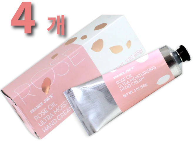트레이더조 로즈오일 모이스처라이징 핸드크림 한정판, 85g, 4개 - 쿠팡