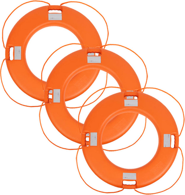 인가드 구명환 72cm 1세트 (3개입) 구명부환 선박검사용품 해양 수상 구조 안전 인명구조함 튜브 물놀이 방지