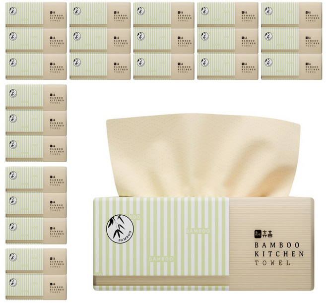 휴홈 무표백 대나무 뽑아쓰는 키친타올, 24개, 100매