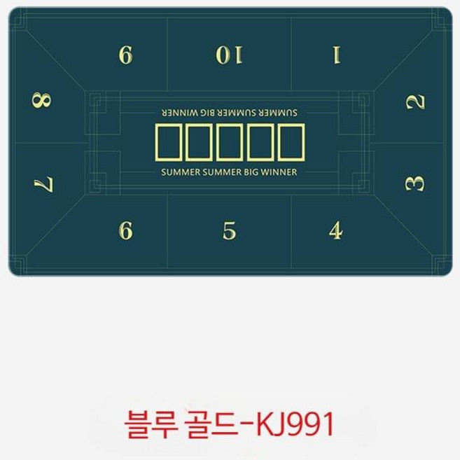 미국 포커 바카라 접이식 홀덤 보드게임 판 테이블 다이 카드, 1800x900x3mm, 6_KJ991-블루 골드