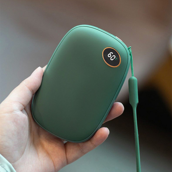 세준 머레이 스톤 HW-100 충전식 손난로 휴대용 보조배터리 USB 1000mAh, (휴대용손난로)스톤그린