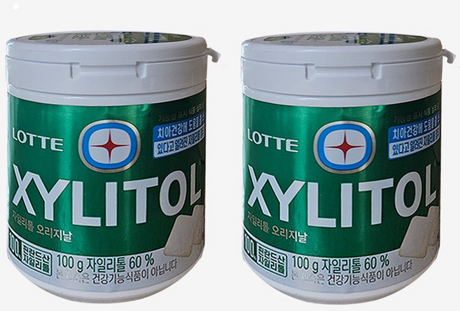 자일리톨 껌 오리지날 용기, 100g, 2개