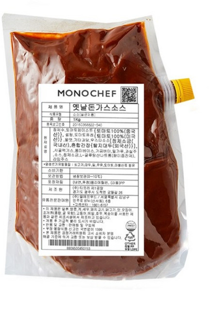 바이오마켓_모노쉐프 일본 경양식 옛날돈가스 소스 1kg, 100개