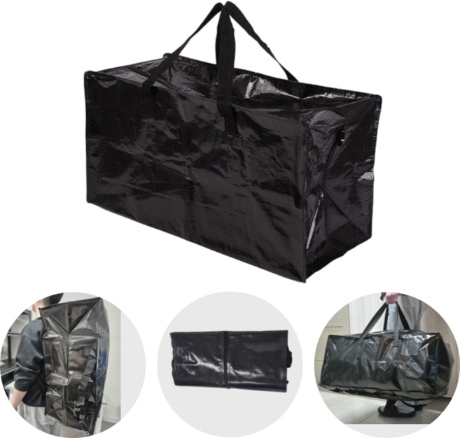 데이더봄 여행 캠핑 이사 타포린 가방, 1개, 1단, 블랙