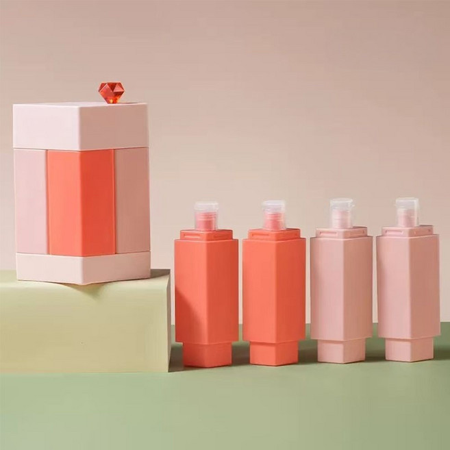 4-in-1 여행용 여행용 샴푸 바디워시 공병 분할 용기 33ml 4p, 1세트, 레드