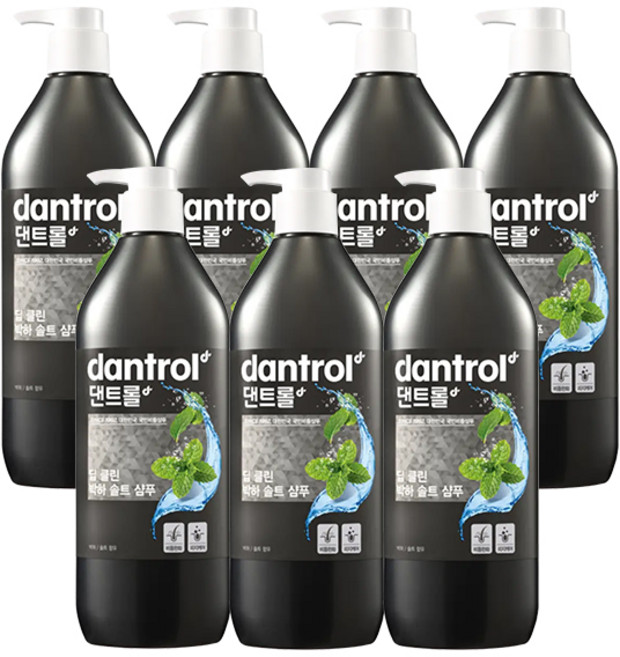 댄트롤 딥 클린 박하 솔트 샴푸, 820ml, 7개