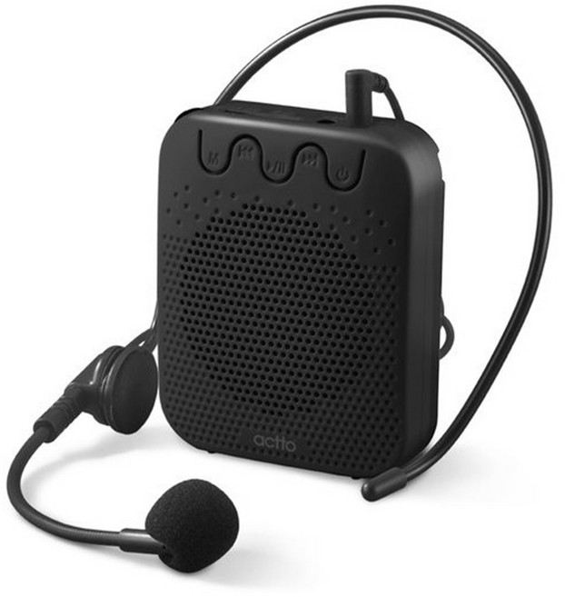 강의용 교사용 휴대용 마이크 앰프 기가폰 확성기 메가폰 앰프 스피커 수업용 마이크, 1개