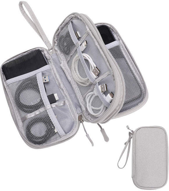 USB 케이블 멀티 디지털 방수 스마트폰 하드케이스 분리수납 파우치