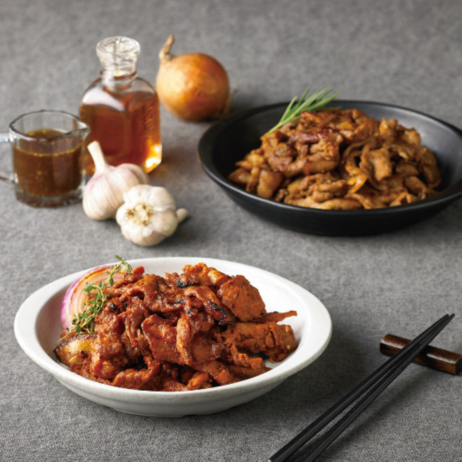 알렉스 숯불에 뒹군 고기 간장맛+고추장맛, 12개, 180g