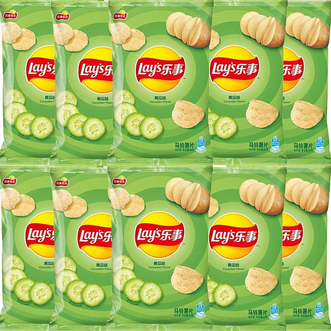 차이나슈 중국 레이즈 오이맛감자칩 오이맛 감자칩, 3개, 70g