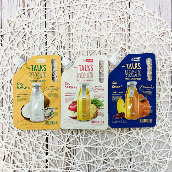 미샤 톡스 비건 착즙 포켓 수면팩 10g, 스킨 스무더, 1개
