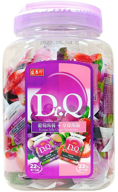 D&Q 葡萄蒟蒻+草莓蒟蒻 1860公克, 1.86kg, 1個