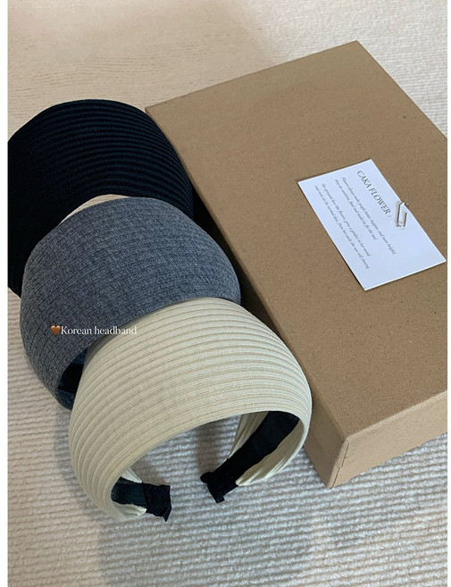 針織寬邊絨布防滑洗臉髮箍 遮白髮