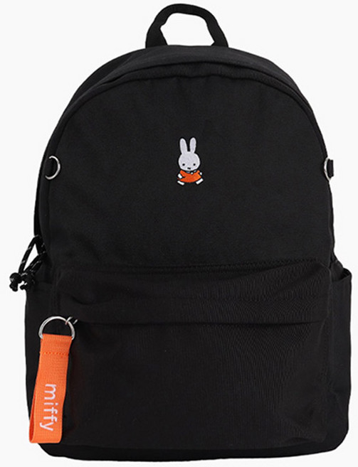 미피 데일리 백팩 블랙 책 가방 중학생 입학 선물 토끼 캐릭터