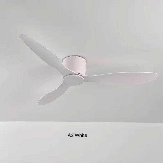 SOVE 천장 선풍기 리모컨 모던 블랙 화이트 저층 30W 간단한 조명 없는 가정 220V, 01 A1 White, 03 52 inch