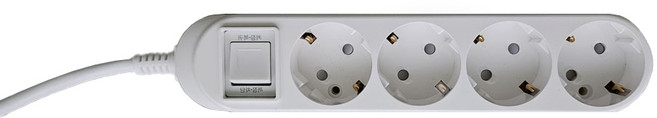 베네핏 국내생산 절전 4구 멀티탭, 1개, 화이트, 3m