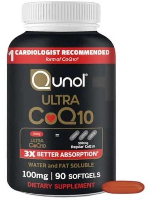 Qunol 울트라 코큐텐 CoQ10 100mg 소프트젤 90정 심장건강 에너지 보충제, 1개 - 쿠팡