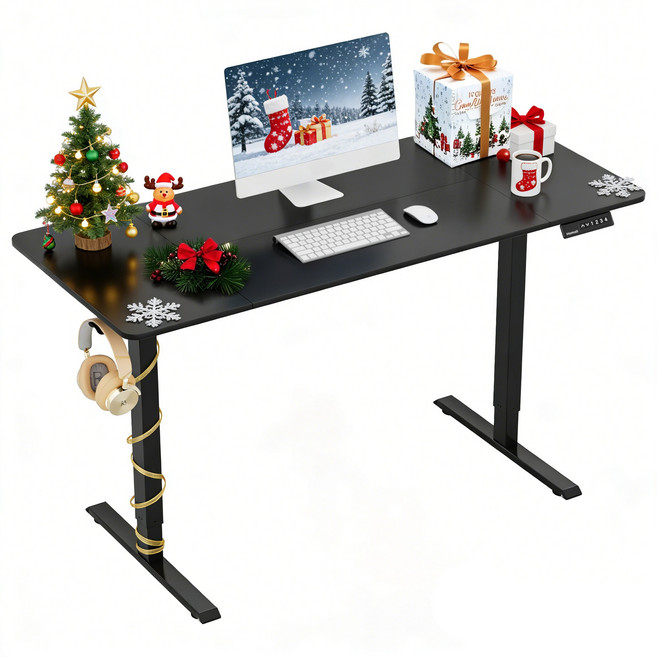 Homall 모션데스크 PE-02 전동 높이조절 스탠딩 책상 공부 사무 게임용 조절 스탠드 테이블, 1m, 블랙