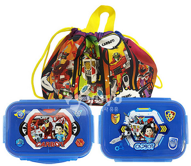 헬로카봇15 도시락-피크닉 2단 조리개세트 YP4227 (S0122), 헬로카봇15-S0122, 1개