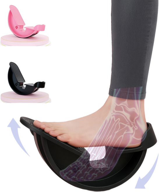 비와이 종아리 스트레칭 휠 1+1, 블랙