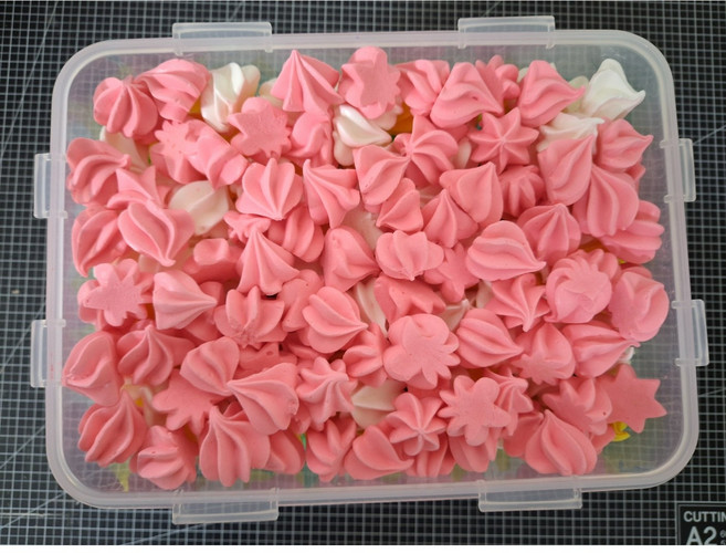 하루쿠키제작소 수제머랭쿠키 딸기맛 학교급식 유치원간식 소분용 대용량 어린이선물, 1개, 300g