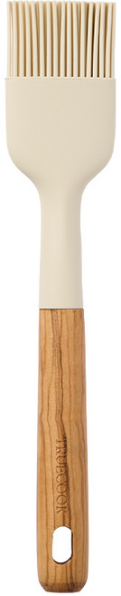 트루쿡 이탈리아산 올리브 실리콘 조리도구 브러쉬, 1개, 베이지