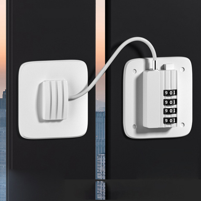 거와스 무타공 사물함 서랍장 도난방지 잠금장치 1+1, 화이트, 1세트