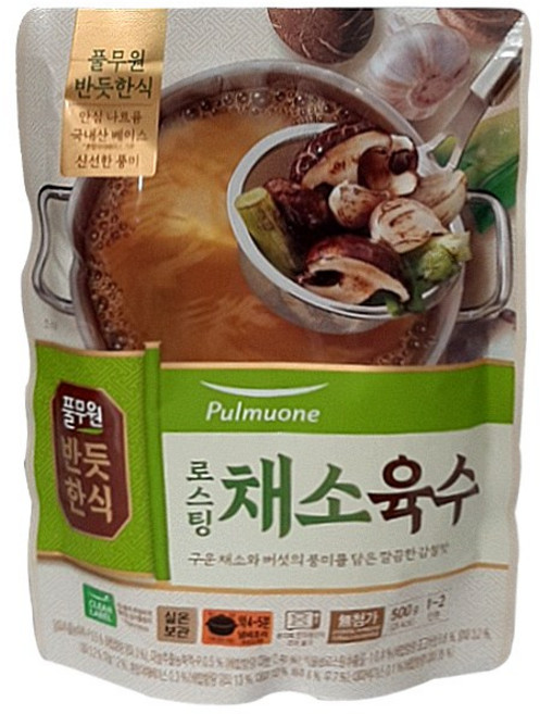 풀무원 반듯한식 로스팅 채소육수, 500g, 1개