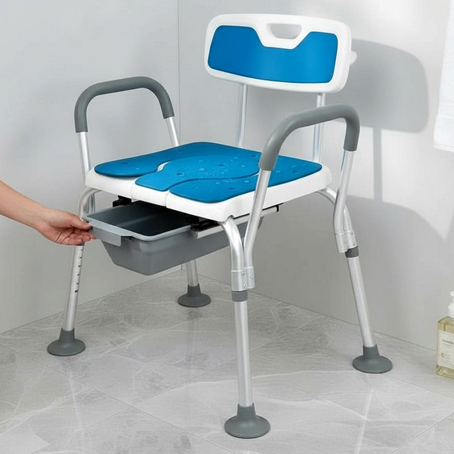 홈스월드 목욕의자+변기겸용 환자용 장애인 임산부 샤워 욕실의자 복지용구, 1개, 3in1 목욕의자