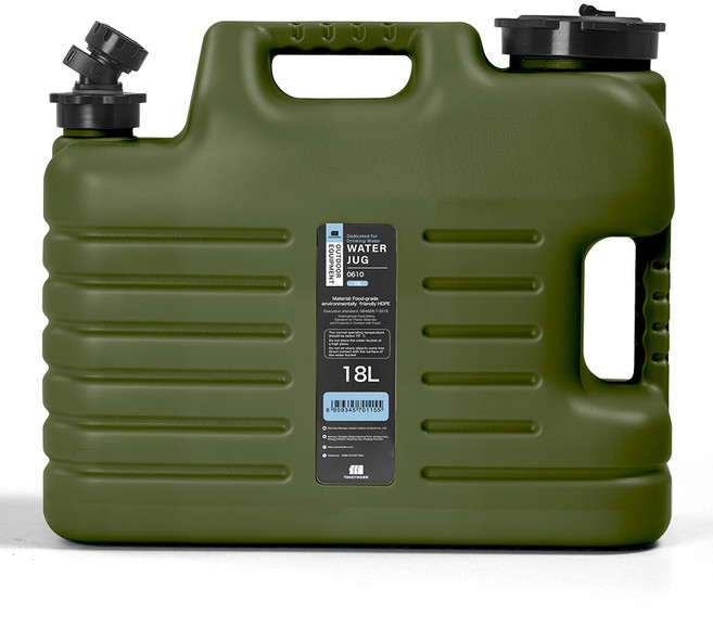 탄씨엔쯔 탄스트라이더 아웃도어 캠핑용 물통 올리브그린, 18L, 1개