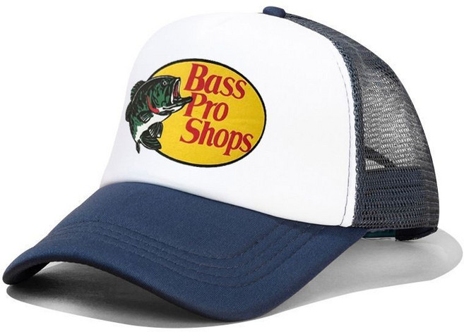 Bass Pro Shops印花棒球帽男女通用防曬透氣網眼卡車帽
