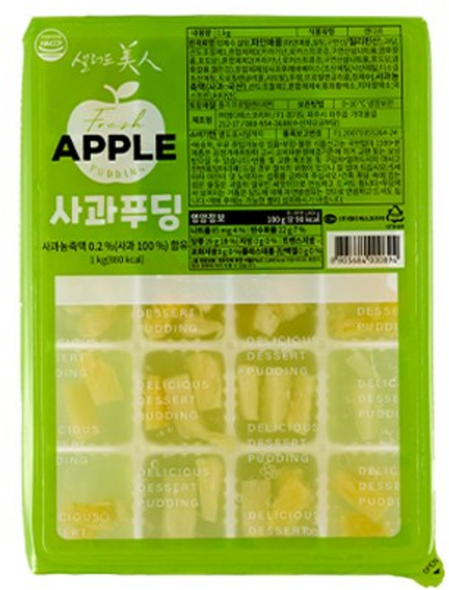 샐러드미인 사과푸딩, 1kg, 1개
