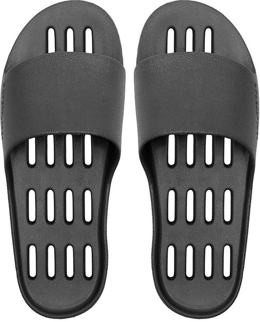 페이퍼플레인 논슬립 경량 발등낮은 실내화 베란다슬리퍼 빅사이즈 욕실화 PP1570-1, 1세트, 다크그레이