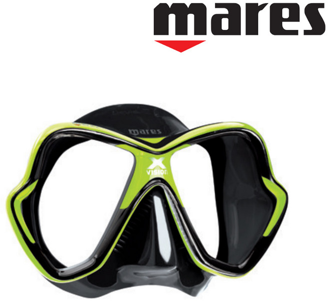 마레스 마스크 수경 스노클링 뉴 X-비전 바다수영 프리다이빙 스쿠버다이빙 스킨스쿠버, 필요없음, 라임