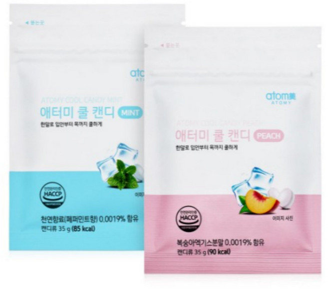 애터미 쿨캔디 35g 민트+피치, 1개