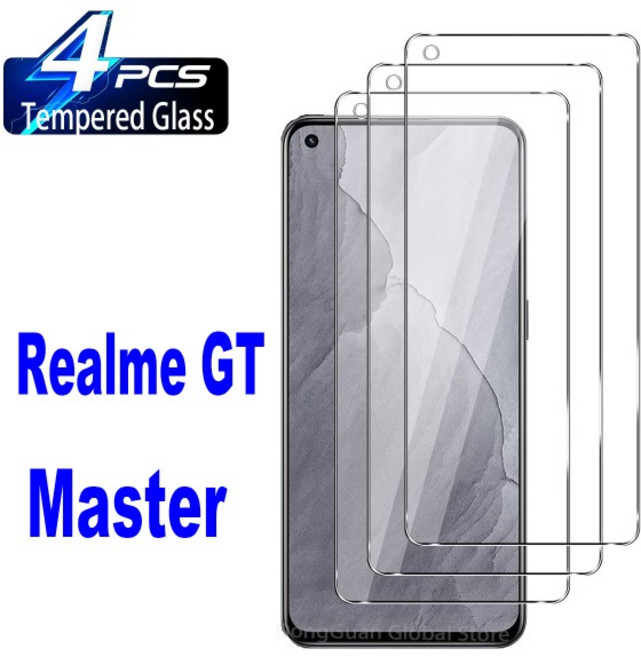 Realme GT 마스터 에디션 화면 보호 유리용 강화 유리 4개, Realme GT Master