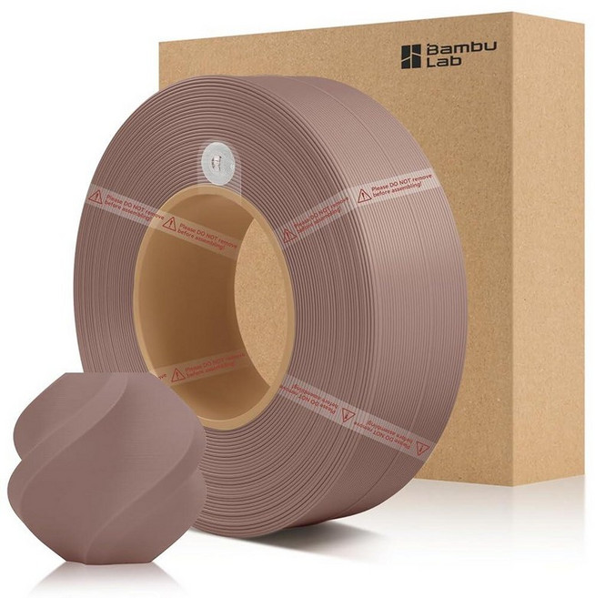 Bamboo PLA 매트 리필 필라멘트 1.75mm 1KG (2.2lbs) Bambu Lab A1/X1/P1 시리즈 3D 프린터용 RFID 포함 쉬운 인쇄 3D 프린팅 필라, Dark Brown 11801