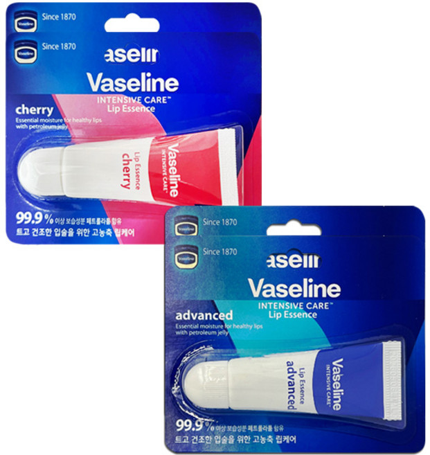 2개) 바세린 인텐시브 케어 립에센스 체리/어드밴스드 선택형 10ml, 립에센스 어드밴스드