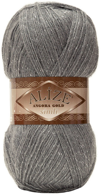 앨리제 앙고라 골드 심리 반짝이 털실, 5개, 87.그레이샤인