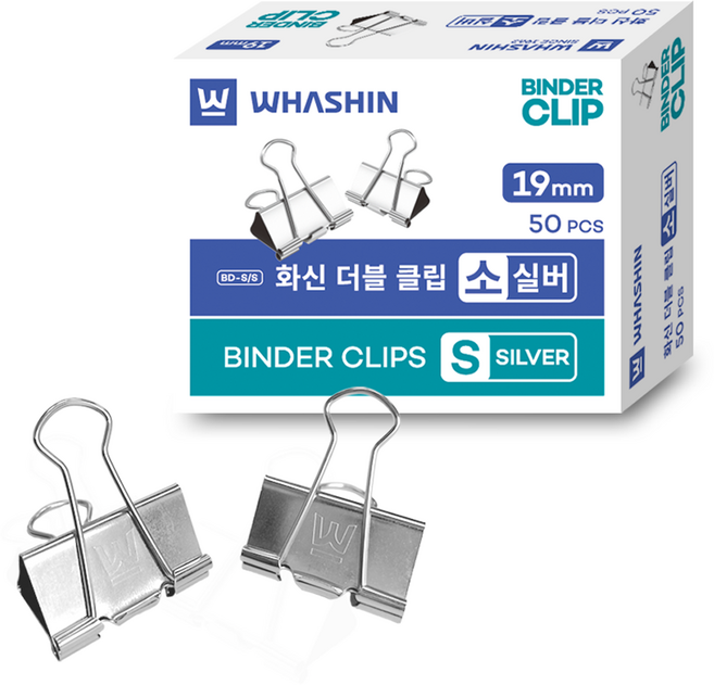 화신 더블클립 실버, 소, 50개입, 1개