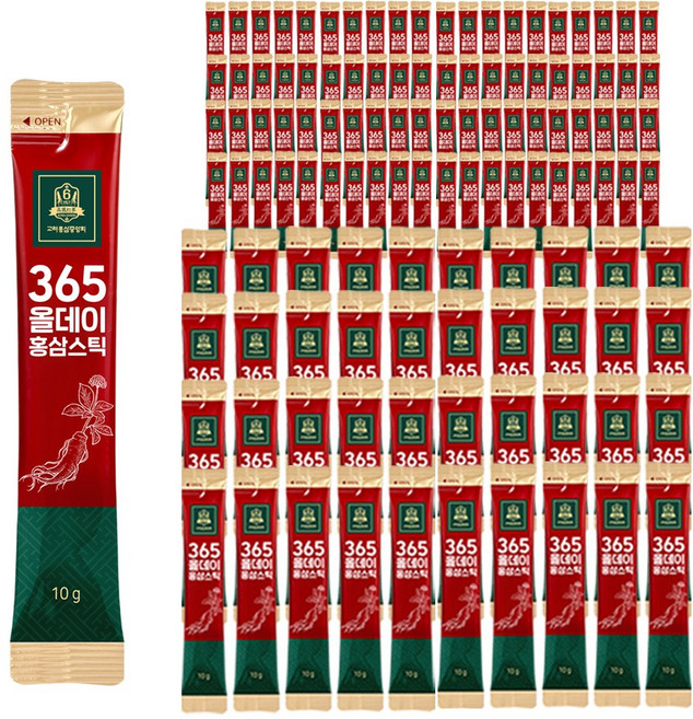 고려홍삼중앙회 365올데이 홍삼스틱 (벌크), 10개, 20회분