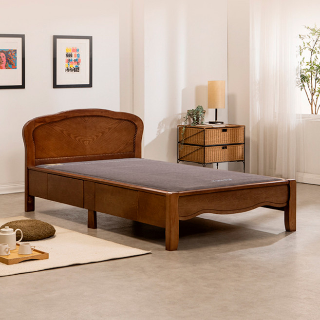 현대의료기 G206V2S 서랍형 싱글 컴포트 황토숯볼 흙침대, 브라운