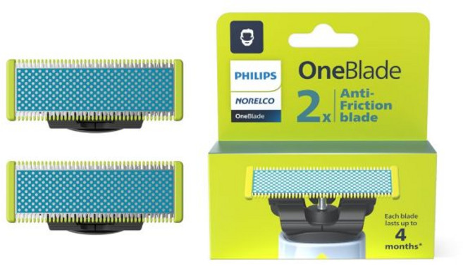 필립스 노렐코 원블레이드 교체용 헤드 2개 QP225/80, 1)1 Count Pack of 2