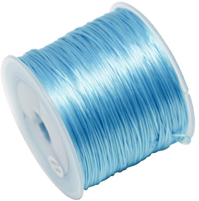 디어플레이스 0.8mm 플랫 팔찌 탄성줄 100m 탄성끈 비즈공예, 1개, 13.베이비블루