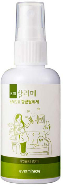 [이엠몰] 살리미 EM 항균 탈취제 ( 휴대용 80ml ) 이엠 휴대용 뿌리는 옷 의류 건물 내부 문 손잡이 손 소독 살균제 스프레이, 1개