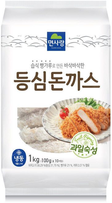 등심돈까스 면사랑 냉동, 1kg, 1개