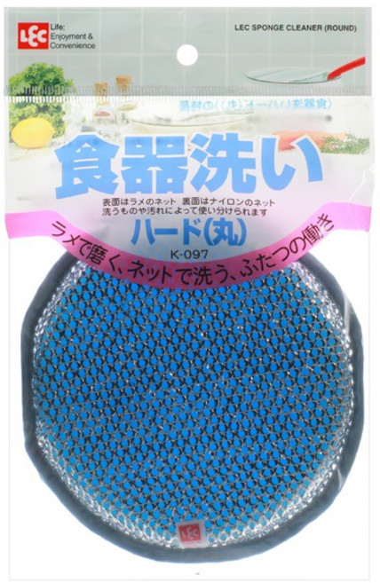 일본 양면 원형 스펀지 수세미, 1개, 1개