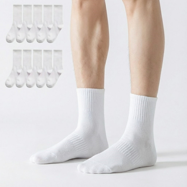 남성용 프리미엄 무지 중목 양말 10켤레 혼합 가능