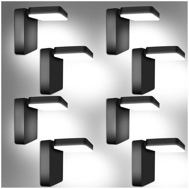 LEDmo LED 월 팩 라이트 홍수 야외 5000K 상업 조명 21000lm 절약 및 에너지 150w 방수 마운트 장비 산업 100-277V 초밝은 외부 등가, 2 60W-8Pack-Rotating