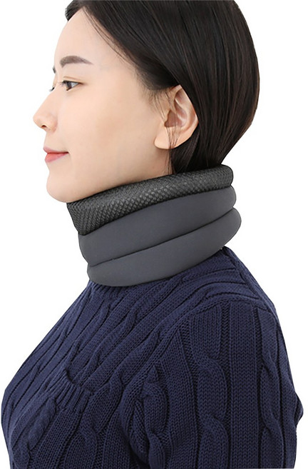 루시아 쿠션형 목보호대 휴대용 거북목 목밴드, 1개